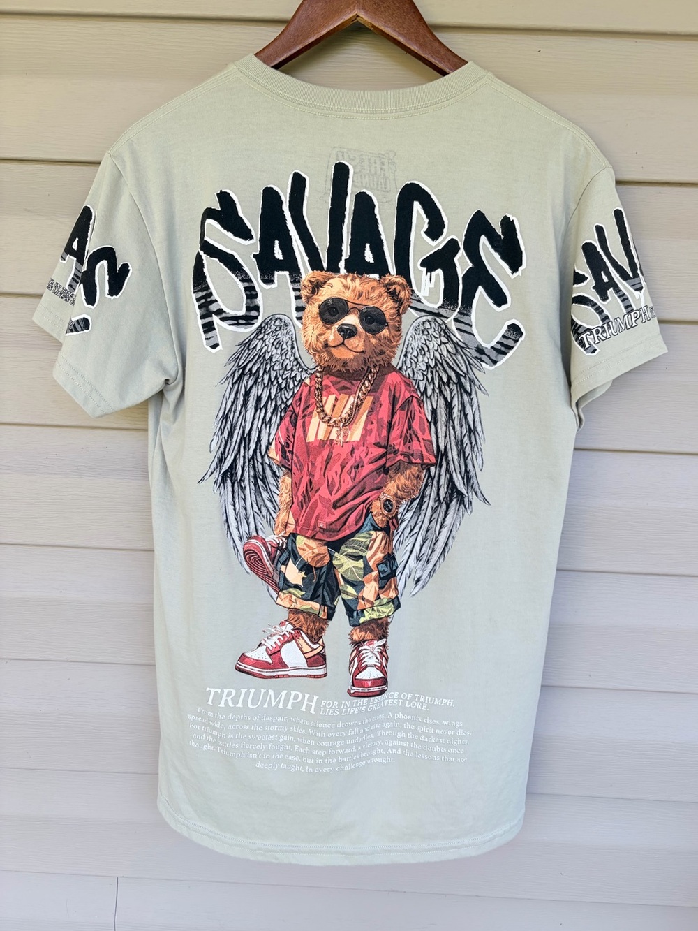 Fresh Laundry Triumph “Savage Bear” Graphic Crewneck Tee